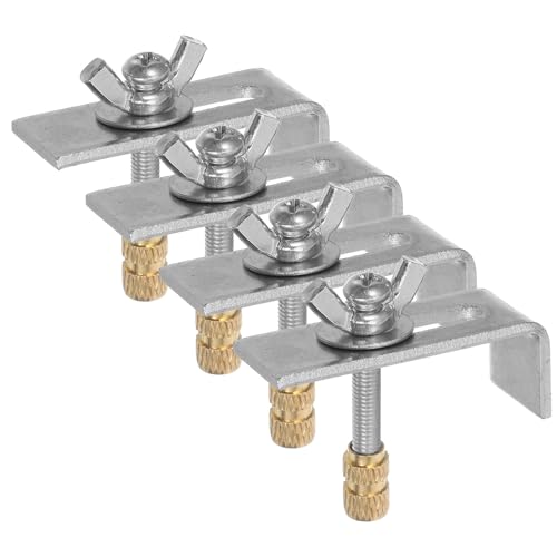 MAGICLULU Supports d'Évier sous Plan en Cuivre et Fer 4 Pièces Clips Métalliques pour Montage Facile Lavabo Encastré Salle de Bain