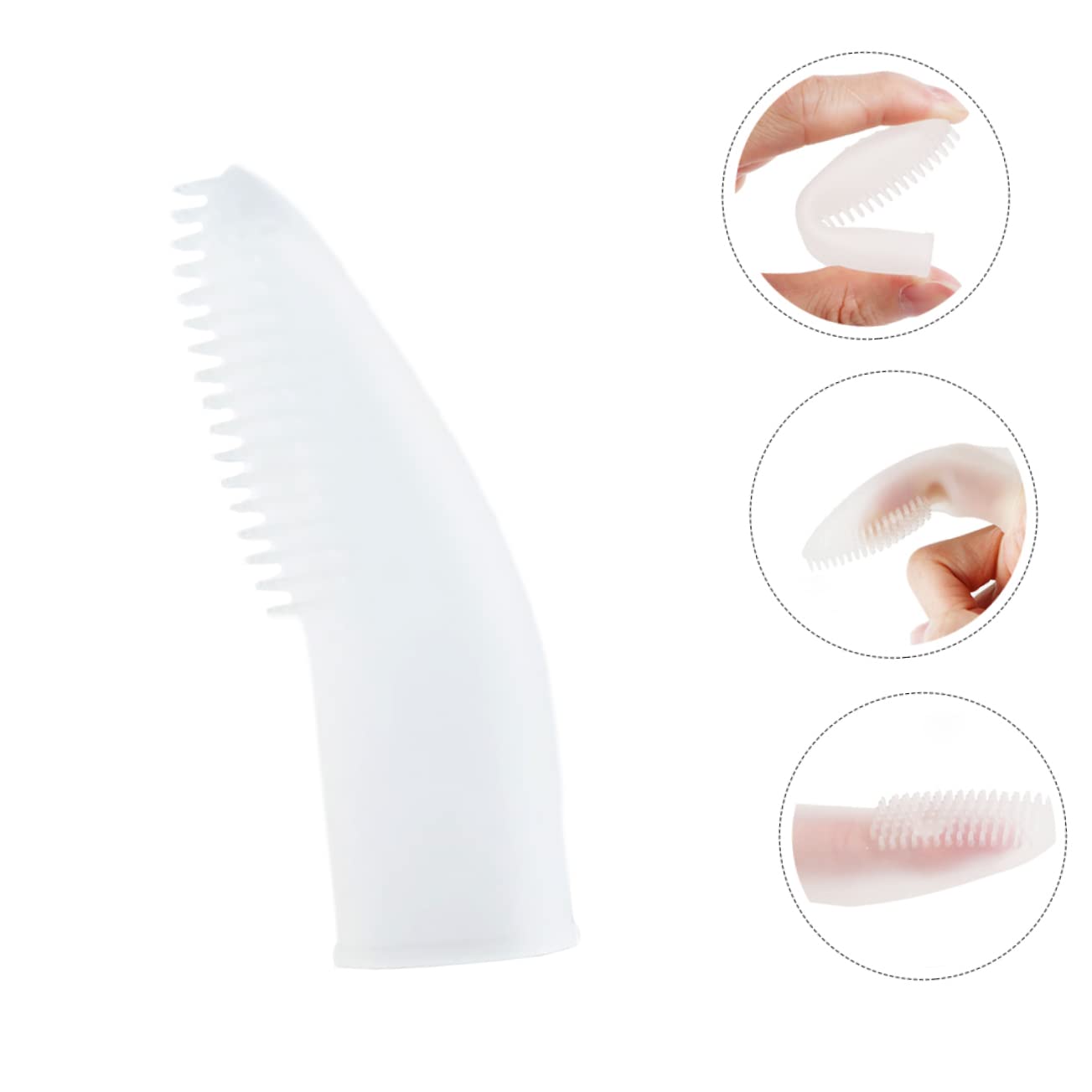 4 Pz spazzolino da denti per la pulizia del cane animale domestico orale strumento per la cura dei denti del cane spazzolino spazzolino da denti da Gel di silice bianca