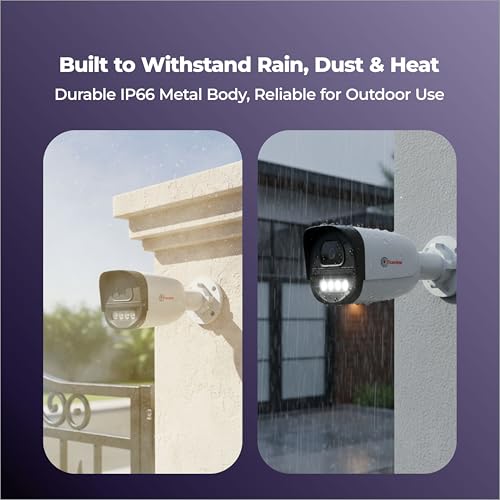 Image of Trueview 2MP Dual Light HD Bullet Wired CCTV Camera with Built-in Mic | Works with DVR (TVI /AHD /CVI /CVBS) | All Time Color Vision, 3.6mm Lens, 20M IR, 15M White LED | H.265 Compression (4 HD Bullet)