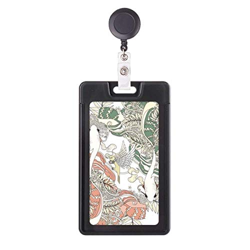 Porte-badge rétractable Ukiyo-e carpe idéal pour infirmière et bureau
