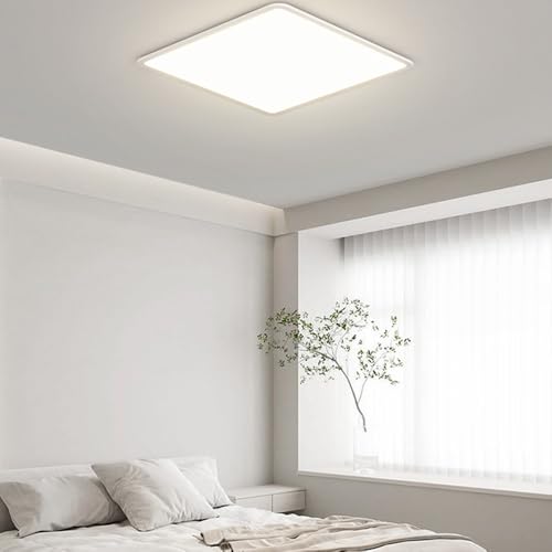 FDOIUTU Plafonnier LED 42W Panel Carré Lampes de Plafond Moderne Ultra-mince Lampe Blanc Froid 6000K Luminaires Intérieur Facile à installer Applicable à Salle de Cuisine Salon Balcon (42W)