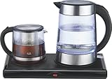 GOLDA INC. Glass Tea Maker, Electric Kettle, Tea Tray Set …