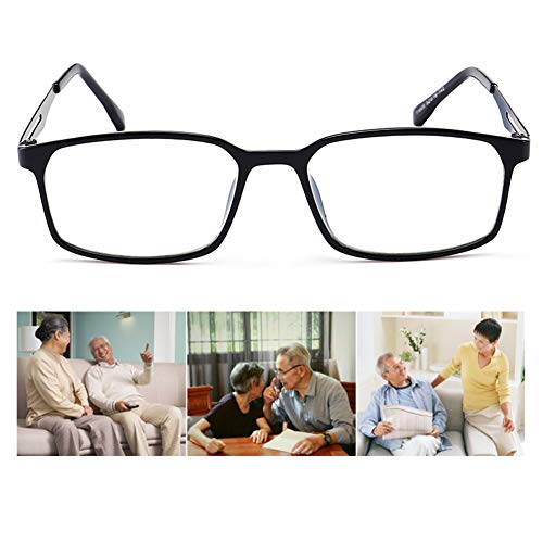YXW Hommes Bloquant la Lumière Bleue Lunettes de Lecture Ultra Léger Rectangulaire en Métal Ressort Charnière Computer Reader (+ 1,00, 1,50, 2,00, 2,50, 3,00) Cover