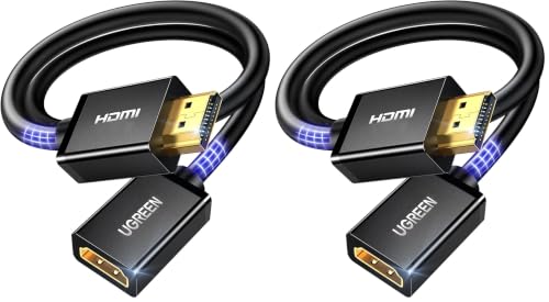 Image of UGREEN 4K@60Hz 2K@240Hz HDMI 2.0 Extender HDMI Extension Cable, 1.5FT (Pack of 2)