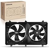 A-Premium Engine Radiator Cooling Fan Assembly Compatible with Honda Models - Accord 2003 2004 2005 2006 2007 2.4L - Replace# 19020RAAA01, 19030RAAA02