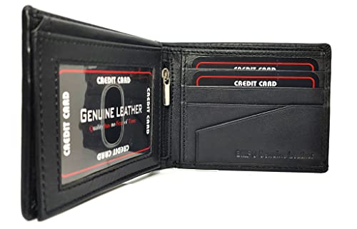 Bmf Wallet Black Embroidery Black Leather #TOP2