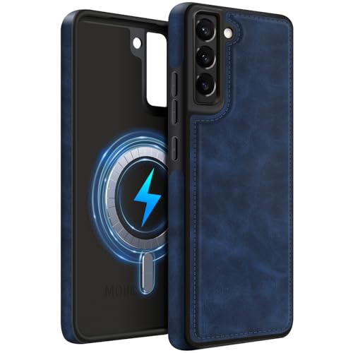 MOBESV Leather Case for Samsung Galaxy S22 6.1-Inch, Phone Case compatible with MagSafe/Wireless Charger, Slim Classic Elegant Magnetic Phone Cover, Royal blue MOBESV Leather Case for Samsung Galaxy S22 6.1-Inch, Phone Case compatible with MagSafe/Wireless Charger, Slim Classic Elegant Magnetic Phone Cover, Royal blue