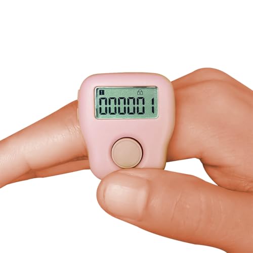 Image of Rechargeable Silent Finger Counter 6 Channels Digital Tasbih Tally Clicker with LED for Prayer Knitting Sports Gift