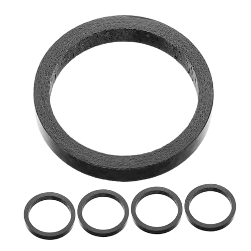 HANABASS 5pcs Carbon Fiber Bike Handlebar Spacers Bicycle Carbon Fiber Spacer for Mountain Road Bikes