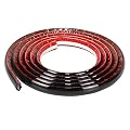 Self Adhesive Quarter Round Molding Trim 16.4 Feet Peel and Stick Crown molding Trim Flexible Caulk Strip for Cabinet Edge, Ceilings Edge, Wall Edge Tile Edge (Black)