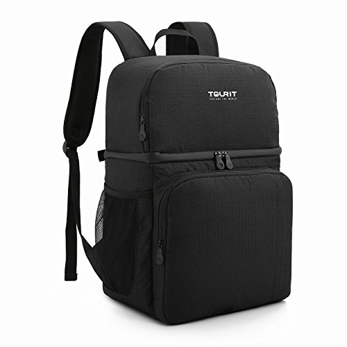 TOURIT Insulated Cooler Backpack Double Deck Light Lunch Backpack with Cooler Compartment