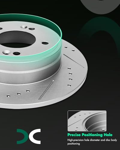 Image of SCITOO Rear 11.17 inch Brake Pads and Rotors Kits Brakes Kits:31424;D1445-8428