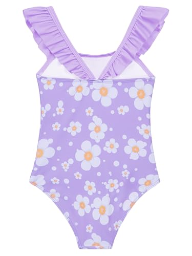Image of DAXIANG Girls Ruffles One Piece Swimsuits Quick Dry Beach Sport Swimwear Toddler Kids Mermaid Unicorn Bathing Suit 4-10 Years