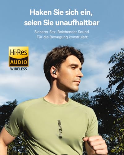 Baseus Eli Sport2 Open Ear Kopfhörer, Open Ear Headphones Sport mit S-Komfortkurve, 45H Playtime, SuperBass 2.0, IPX7, Bluetooth 6.0, 4-Mic KI-klare Anrufe, Sportkopfhörer für Fitness Laufen – Bild 5