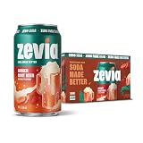 Zevia Ginger Root Beer, Zero Calorie Soda, 12 Fl Oz Cans, 6 Pack