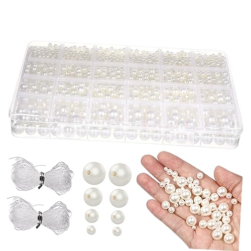 jojofuny 1Juego Espaciadoras Blancas Elástico de Collares y Pendientes DIY