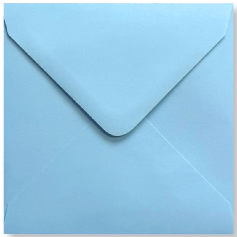 Cards & Crafts Square Envelopes - 13x13cm - 110g/sm (200, Baby Blue)