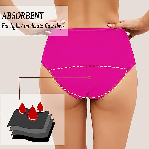 Image of Leoparts Period Swimwear Leakproof Bikini Bottoms Black High Waisted Coverage Swimsuit Bottom for Girls Teens Women