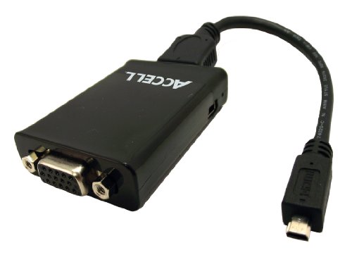 Accell Micro Hdmi (Hdmi-D Male) To Vga (Female) Adapter - Resolutions Up To 1920X1200 (Wuxga) @60Hz #TOP9