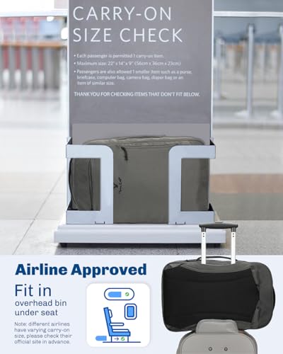 Image of Hynes Eagle Travel Backpack TSA Personal Item Bag Flight Approved Dark Grey
