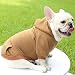 Tonsee Haustier Hundepullover kleine Hunde Mittlerer Hund Kapuzenpullis Hundepullover Hoodie Hunde Pullis Welpen Jacke Hunde Klamotten Warmer Wintermantel Haustier Kleidung Fleece Sweater (Braun, S)