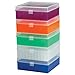 SP Bel-Art 100-Place Plastic Freezer Storage Boxes; Assorted Colors (Pack of 5) (F18851-0016)