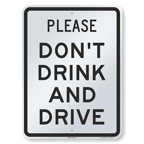 Panneau Please Don't Drink and Drive idéal parking et sortie bar