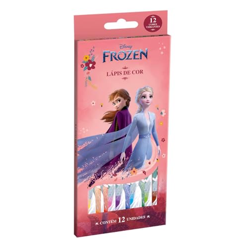 Lápis Cor Frozen, Disney, 7897476684987, Multicor, Pacote De 12
