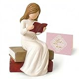 LXZNRQU Woman Reading Statue - Elegant Scholar...