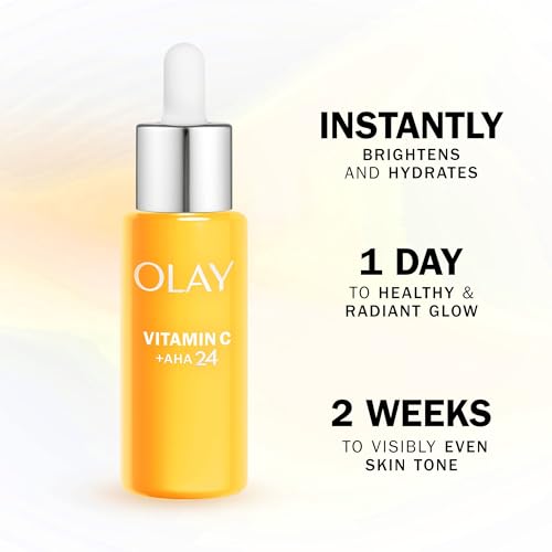 Olay Vitamin C Serum for Face, Skincare with AHA and Niacinamide at 99% Purity, Brightening Skin Care with 3 Actions: Anti Dark Spot Action, Evens, Hydrates, Non Greasy, Non Sticky, 40ml - Image 4