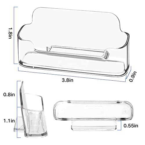 4 Pack Business Card Holder For Desk,Clear Acrylic Business Card Stand Plastic Desktop Business Card Display Holders Office For Exhibition, Home & Office #TOP2