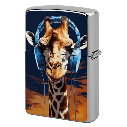Coque briquet métal girafe vintage : étui de protection robuste et durable