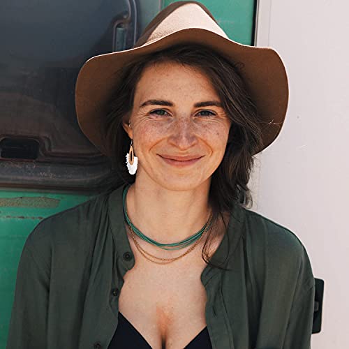 Image of Ladies Handmade Rattan Earring - Tassel A Type Straw Wicker Earrings Bohemian Geometry Earring Circle Pie Shape Earrings