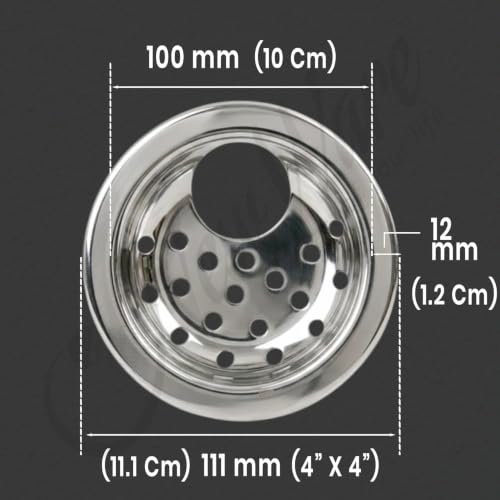 Image of NEW WARE 4 Inch Round Stainless Steel Floor Drain Chrome Finish Bathroom Jali Water Drain Grating Anti Clog Rust Resistant Floor Trap Cover for Bathroom Kitchen Balcony Heavy Duty Durable Pack of 1