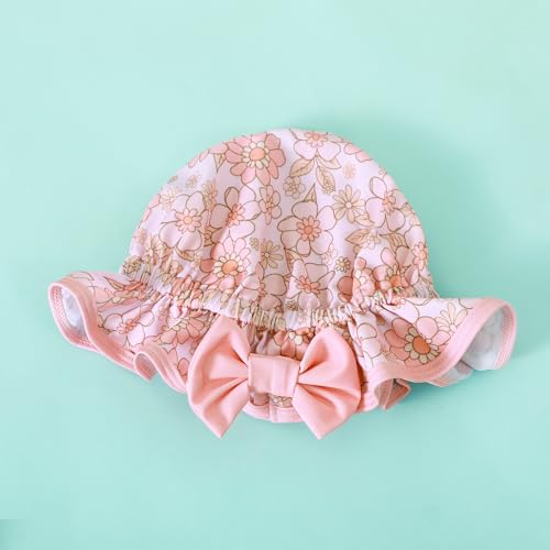 Baby Girl One Piece Bathing Suit Toddler Coral Floral Swimsuit Summer Infant Strapless Bathing Suit Beach Swimwear Baby Girl Swimsuit 12-18 Months - Thumbnail 6