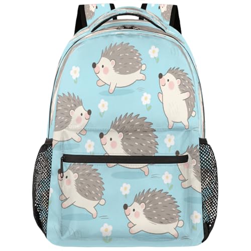Mochila ergonómica de erizo para aliviar la carga escolar con espacio seguro para portátil de 15.6