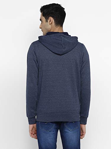 Image of Alan Jones Clothing Men's Solid Zipper Hooded Sweatshirt | Ribbed Hem, Lined Hood, Side Pockets, Durable Zip | Multiple Colors