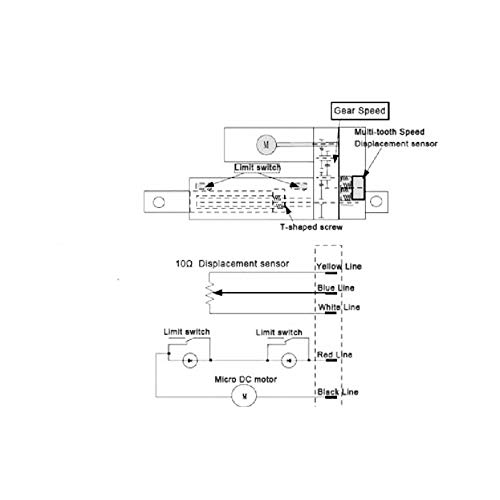 Tsiny Linear Actuator Motor With Potentiometer Feedback 12Vdc Stroke 50Mm 2Inch 750N #TOP5