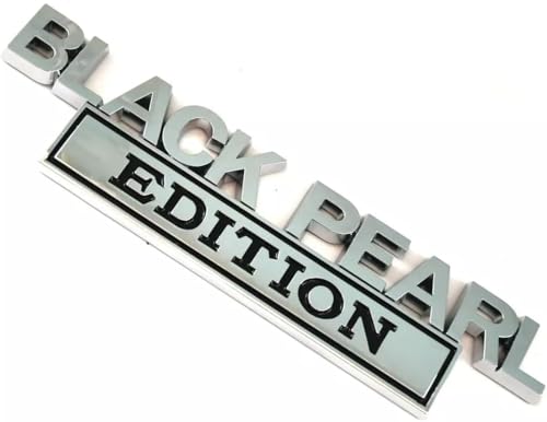 Image of 1x Pirate Plus 1x Black Pearl Edition Metal Emblem Sticker Badge Replacement for Universal Car Truck, RV, Scooter, SUV (Silver Black)