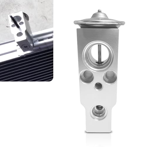 Prywog 1 PC Automobile Expansion Valve High Temperature Resistant and Durable Metal Steam Engine Air Conditioning Valve A/C System Repair Accessories Universal for Most Cars Trucks (Silver)
