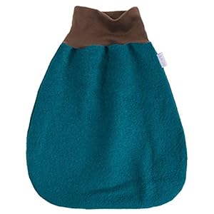 Lilakind Jongens meisjes slaapzak trappelzak puckzak eco walkloden petrol 0-36 maanden – Made in Germany