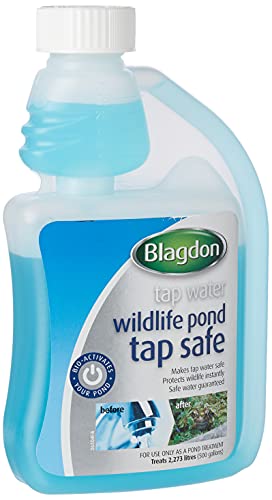 Blagdon Natural Wildlife Pond Tap Safe Removes Chlorine Makes Tap Water Safe Bio-Activates 250ml Treats 2 273 Litres of Water