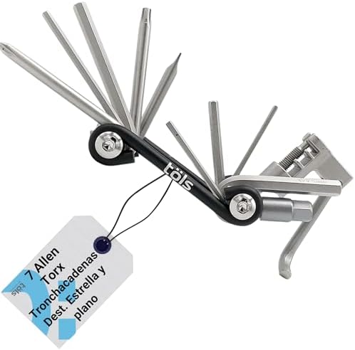 TÖLS 13 multiherramienta bicicleta Lexia - 7 Llaves Allen + Desto...