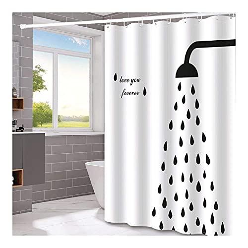 Rideau de douche anti-moisissure en polyester pour sol sec dans la salle de bain - 2