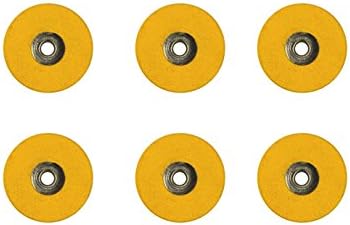 Set of 6 Unmounted Yellow Cotton Brushes 30 x 16P Jewelry Polishing Metal Finishing Cleaning Rotary Tool