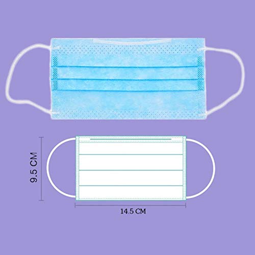 eHealth Packung mit 100 chirurgischen Masken, Einweg-Masken, für Kinder, 14,5 cm x 9,5 cm CE EN14683, Schutz vor Spritzen, Bakterien, Partikeln