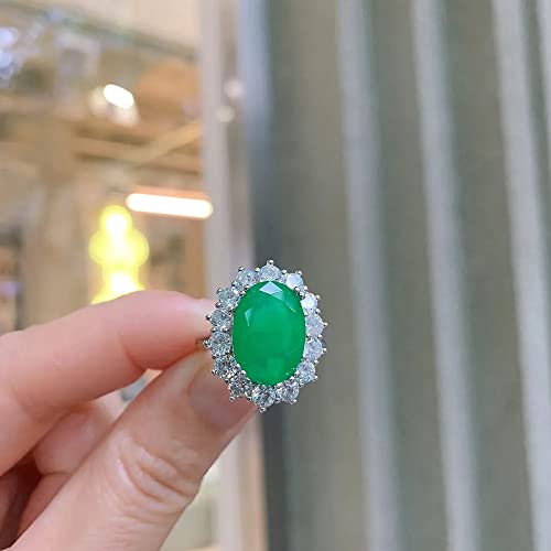 Ensemble bijoux femmes sans ternissement : bague émeraude et collier diamant carbone