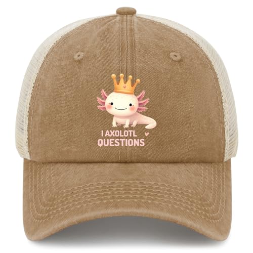 I Axolotl Questions Adults Youth Kids Axolotl Hat Cycling Caps for Him