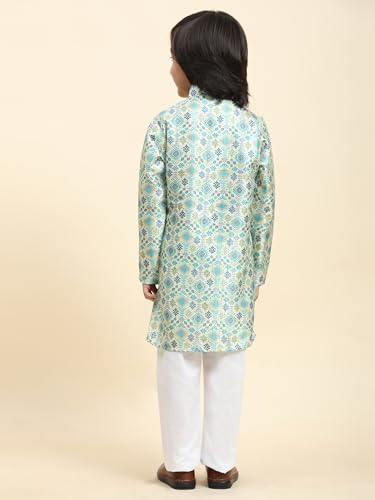 Image of Pro-Ethic Style Developer Boys Silk Kurta Pajama For Kid's Boys Ethnic Wear | Jacquard Silk Kurta Pajama (S-236)