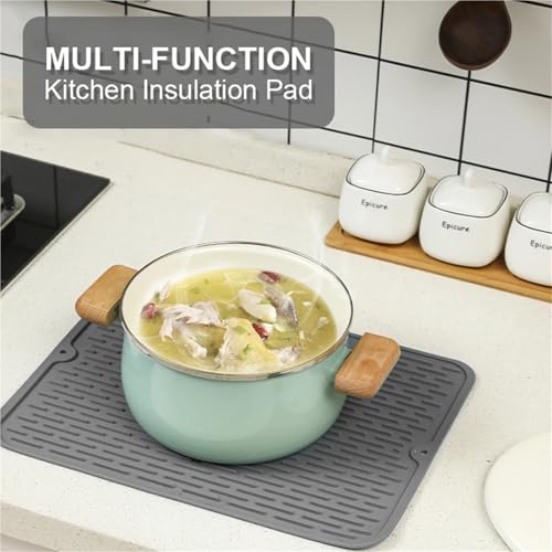 Tapete de silicona para secar platos y evitar humedad en la encimera, base protectora de cocina 4